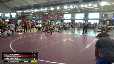 45 lbs Quarterfinal - Kellan Dedmon, Darkhorse Wrestling Club vs Adam Meeks Jr., Buckhorn Youth Wrestling