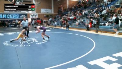 120 lbs Cons. Round 2 - Tyson Cowan, Lehi vs Caleb Daliva, Bonneville