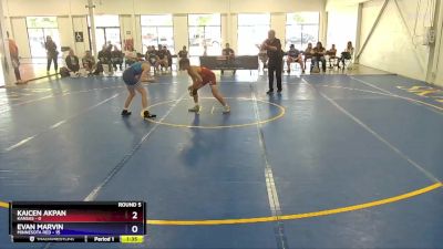 106 lbs Round 5 (6 Team) - Kaicen Akpan, Kansas vs Evan Marvin, Minnesota Red