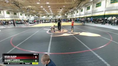 60 lbs Semifinal - Kevin Olson, Killdeer Cowboys vs Barrett Ehrich, Gladiator Wrestling Academy