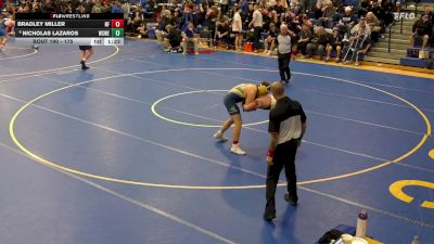 175 lbs Champ. Round 2 - Bradley Miller, Niagara Falls vs Nicholas Lazaros, West Seneca West/East