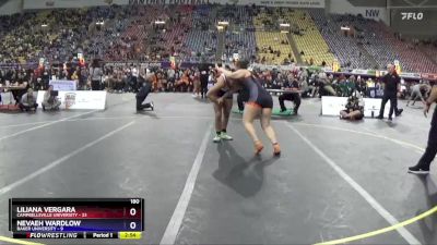 180 lbs Semis & 3rd Wb (16 Team) - Nevaeh Wardlow, Baker University vs Liliana Vergara, Campbellsville University