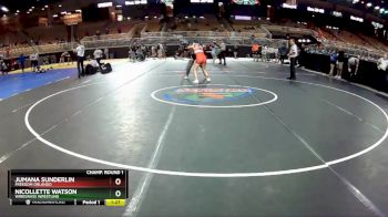 140 lbs Champ. Round 1 - Nicollette Watson, Wiregrass Wrestling vs Jumana Sunderlin, Freedom Orlando