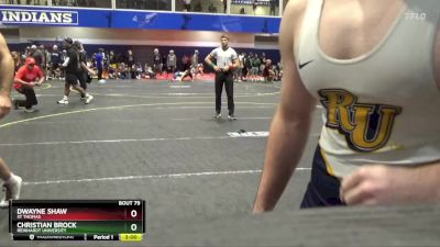 184 lbs Cons. Round 4 - Dwayne Shaw, St Thomas vs Christian Brock, Reinhardt University