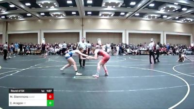 136 lbs Round Of 64 - Maci Stemmons, Guardian Knights vs Claudia Aragon, St. Pius X