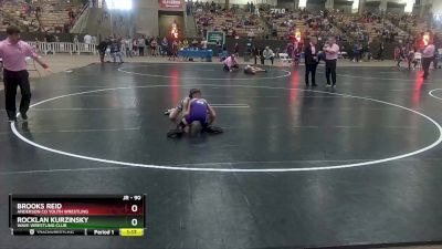 90 lbs Semifinal - Brooks Reid, Anderson Co Youth Wrestling vs Rocklan Kurzinsky, Wave Wrestling Club