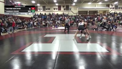155 lbs Round 3 - Peyten Van Dyke, Iowa City Liberty vs Hannah Crane, West Delaware