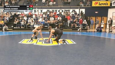 165 lbs Quarterfinal - Sam Richardson, McKendree vs Samuel Schmidt, Ouachita Baptist