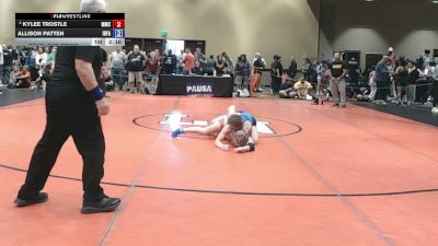 115 lbs Cons. Sub-semis - Kylee Trostle, Mosers Mat Club vs Allison Patten, Iron Faith
