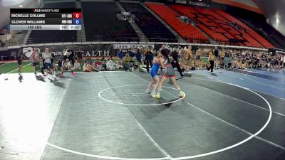 150 lbs Rickelle Collins, Utah 1 HS Girls vs Clover Williams, Oklahoma HS Girls