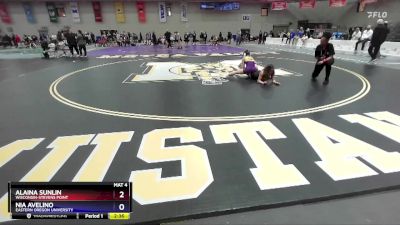 110 lbs Champ. Round 1 - Nia Avelino, Eastern Oregon University vs Alaina Sunlin, Wisconsin-Stevens Point