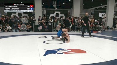 61 kg Champ. Rd Of 64 - Cole Faircloth, Aniciete Training Club vs Dean Anderson, Valiant Wrestling Club