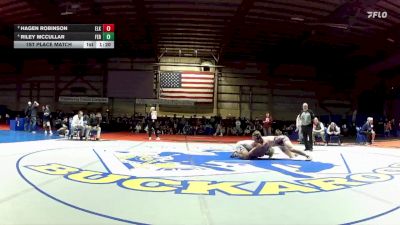 175 lbs 1st Place Match - Riley McCullar, Fernley vs Hagen Robinson, Elko