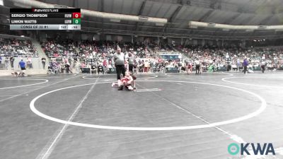 46 lbs Consi Of 32 #1 - Sergio Thompson, Fort Gibson Youth Wrestling vs Linkin Watts, Locust Grove Youth Wrestling