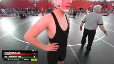 157 lbs Cons. Round 2 - William Doescher, Sarbacker Wrestling Academy vs Owen Chounard, Minnesota