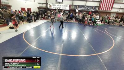 98 lbs Quarterfinal - Stihl Bulloch, Iron County Wrestling Academy vs Braden Brothersen, North Sanpete Hawk Wrestling