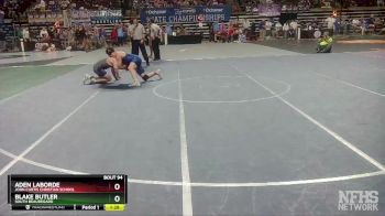 D 3 170 lbs Quarterfinal - Blake Butler, South Beauregard vs Aden Laborde, John Curtis Christian School