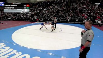 3A 120 lbs Quarterfinal - Teagin Poulsen, North Sanpete vs Gage Lefler, Carbon