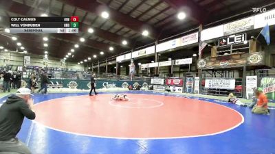 55 lbs Semifinal - Colt Calmus, Howard Youth Wrestling vs Will VonRuden, Glendive Mat Devils