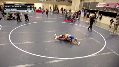 10U - 77 lbs Quarters - Axel Hanson, Kasson-Mantorville Wrestling Club vs Everett Seckerson, Chatfield Wrestling