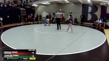 110 lbs. Cons. Round 5 - Caroline Farris, Francis Howell vs Meghan Menke, North Point