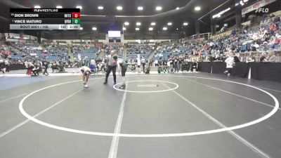 106 lbs Champ. Round 1 - Vince Maturo, Overland Park - Blue Valley Southwest HS vs Dion Brown, Hutchinson