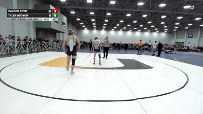 145 lbs Consi Of 32 #1 - Caydon Boyd, MA vs Tyler Hudson, PA