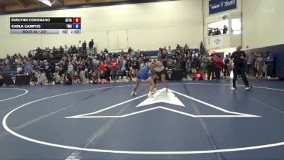 207 lbs Champ. Round 1 - Evelynn Coronado, Ottawa University vs Carla Campos, Texas Wesleyan