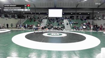 113 lbs Cons. Round 2 - Sebastian McDougald, Christian Brothers Academy vs Jayden Anthony, Holy Cross Prep