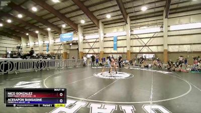 175 lbs Quarters & Wb (16 Team) - Nico Gonzalez, West Coast Wrestling vs Acesapon Bansasine, Temecula Valley