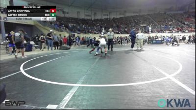 110 lbs Semifinal - Zayne Chappell, Tulsa Blue T Panthers vs Layten Cross, Brushy Wrestling Club