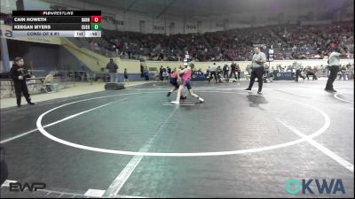 67 lbs Consi Of 8 #1 - Cain Howeth, Barnsdall Youth Wrestling vs Keegan Myers, Cushing