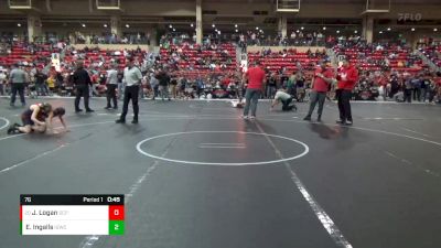 76 lbs Cons. Round 1 - James Logan, South Central Punishers vs Easton Ingalls, Iron Grapplers Wrestling Club