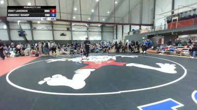 Girls Grades K-2nd FK - 46.6-48.6 Champ. Round 5 - Emberly Sharp, Twin City Wrestling Club vs Zoey Lakoduk, NWWC