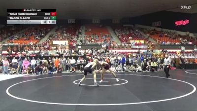 144 lbs Semifinal - Hagen Blanck, Paola Hs vs Cruz Hershberger, Buhler Hs