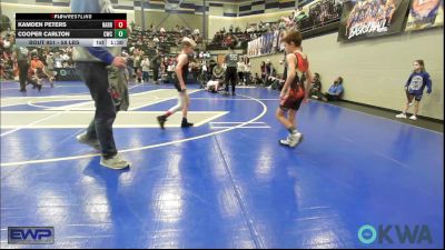 58 lbs Final - Kamden Peters, Harrah Little League Wrestling vs Cooper Carlton, Cowboy Wrestling Club