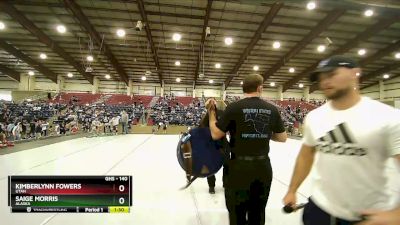 140 lbs Round 2 - Kimberlynn Fowers, Utah vs Saige Morris, Alaska