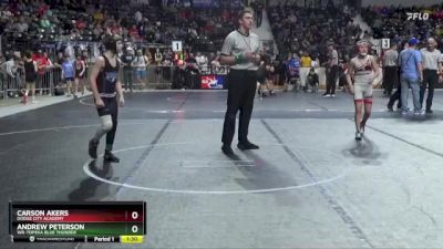 96 lbs Semifinal - Andrew Peterson, WR-Topeka Blue Thunder vs Carson Akers, Dodge City Academy
