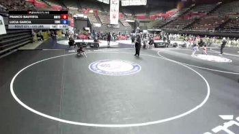 49 lbs Cons. Round 2 - Franco Bautista, MTC - MANTANONA TRAINING CENTER vs Lucia Garcia, Team Selma Wrestling Club