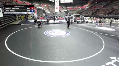 49 lbs Cons. Round 2 - Franco Bautista, MTC - MANTANONA TRAINING CENTER vs Lucia Garcia, Team Selma Wrestling Club