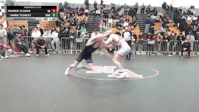 157 lbs Quarterfinal - Seamus Olohan, Catholic Memorial vs James Tildsley, Shawsheen