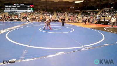 52 lbs Consi Of 4 - Dawson Hamilton, Owasso Takedown Club vs Cainen Sitzman, Tulsa Blue T Panthers
