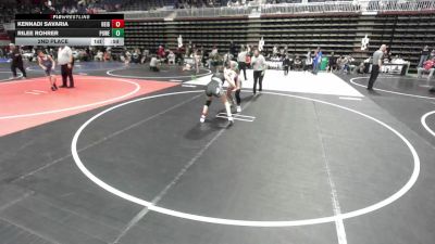 123 lbs 2nd Place - Kennadi Savaria, Heights Wrestling Club MT vs Rilee Rohrer, Powell Wrestling Club