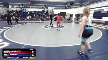 120 lbs Round 1 (4 Team) - Aleena Navarrete, Utah 1 vs Emilia Ensrud, Oregon