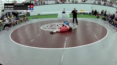 170 lbs Lily Wolke, Minnesota vs Chloe Cox, California