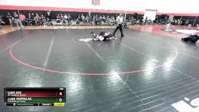 120 lbs Cons. Round 1 - Liam Aye, St. Charles (EAST) vs Luke Pappalas, Chicago (ST. RITA)