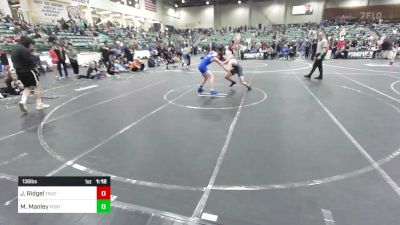 138 lbs Semifinal - Jack Ridgel, Truckee WC vs Matthew Manley, Porter House