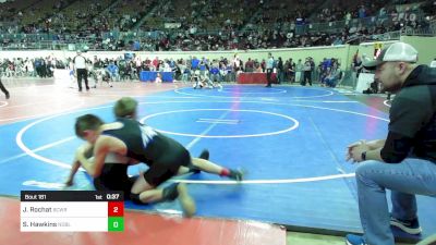 110 lbs Consi Of 8 #1 - Jake Rochat, Bridge Creek Wrestling vs Steven (Stevie) Hawkins, Noble MS