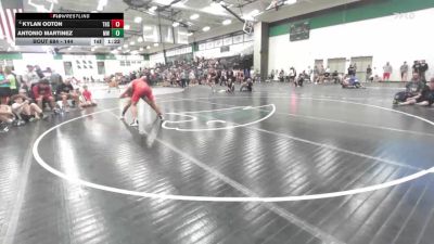 144 lbs Quarterfinal - Kylan Ooton, Tuttle High School vs Antonio Martinez, Mo West