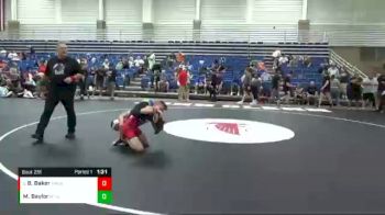 109 lbs Cons. Round 5 - Brady Baker, Michigan West Wrestling Club vs Matthew Baylor, Milan Tribe Wrestling Club